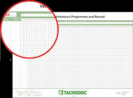 tachodisc vehicle maintenance chart