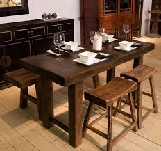 Rustic Solid Oak Narrow Kitchen Table With Bench And Chairs Narrow Dining Tables Rustic Kitchen Tables Long Narrow Dining Table