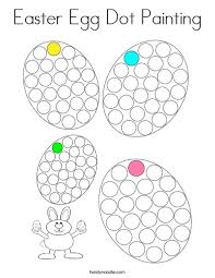 This makes a great road trip activity or easy activity for a doctor's office waiting room. Easter Egg Dot Painting Coloring Page Twisty Noodle