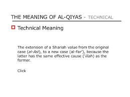 In islamic jurisprudence, qiyās is the process of deductive analogy in which the teachings of the hadith are here the ruling of the sunnah and the qur'an may be used as a means to solve or provide a. Introduction Of Usul Fiqh Al Qiyas