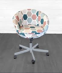 Ikea Skruvsta Chair Slip Cover Hexagon Teal Blush Pink Diy Chair Covers Chair Slipcovers