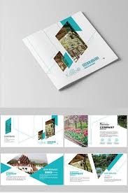 Creative Color Cool Line Style Garden Landscape Brochure Pikbest Templates Brochure Brochure Layout Creative Colour