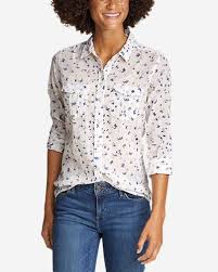 Women S Packable Shirt Print Eddie Bauer Printed Shirts Women S Button Down Shirt Women