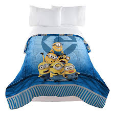 Minions despicable me bedding set duvet set kids bedclothes 100% cotton. Minions Despicable Me Follow Mel Reversible Twin Full Comforter Bed Bath Beyond