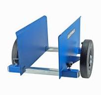 Panel Dolly, 600 Lbs Capacity, Drywall Mover with 8" Non-Flat Wheels, 0~10  Inch Adjustable Clamp Panel Cart, Wood and Fence Mover, Door Dolly KF4002