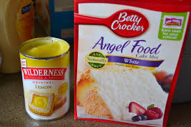 To form angel shape, starting at center of one short side, make 2 diagonal cuts to corners of opposite short side, forming a triangular piece in center. Pinterest Recipes Since Quite A Few People Voted That I Make All Three Recipes In The Lemon Recipes Angel Food Cake Mix Recipes Pinterest Dessert Recipes