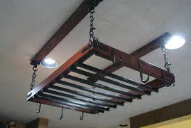 A Uniquely Hand Crafted Ceiling Mounted Pot Rack Made With Reclaimed Wood And Love In 2020 Pot Rack Home Decor Kitchen Kitchen Storage