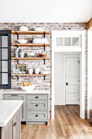8 Ridiculously Beautiful Brick Backsplash Kitchen Ideas Diy Darlin In 2020 Farmhouse Kitchen Backsplash Brick Backsplash Kitchen Interior Design Kitchen
