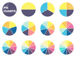 simple pie charts for infographics diagrams with 1 12 parts