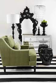 A Splash Of Apple Green To A Fresh Black And White Room Is An Electrifying Color Combination Home Decor Home Decor Inspiration White Interior