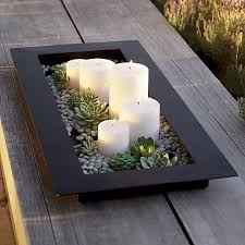 Reflection 32 Black Metal Centerpiece Crate And Barrel Succulent Centerpieces Centerpieces Table Decorations