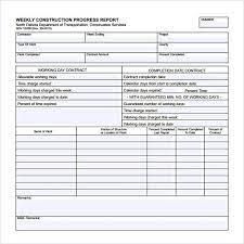 construction status report template 6 templates example progress how to do a market