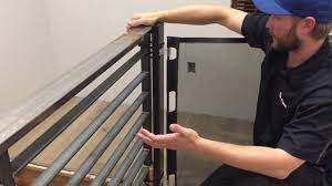 Metal Banister Installation Retract A Gate Youtube