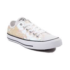 Sale Womens Converse Chuck Taylor Lo White Iridescent Sparkly Sequin Sneakers Limited Time Sale Shop Wedding Shoes Sneakers Wedding Sneakers Sequin Converse