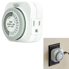 24 Hour Daily Mechanical Outlet Light Timer Three Prong Automatic Lamps Lights Walmart Com Walmart Com
