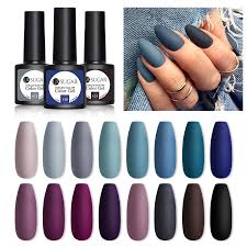 Y para empezar, la experta nos aseguró que son menos resistentes. Azucar Ur Esmalte De Unas De Color Azul Oscuro Mate Esmalte De Unas De Gel Uv Semipermanente Diseno Para Manicura Diy 7 5 Ml Gel De Unas Aliexpress