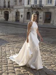 Emanuel Amor Collection Noya By Riki Dalal Wedding Dress Halter Neck Backless Wedding Dress Halter Wedding Dress