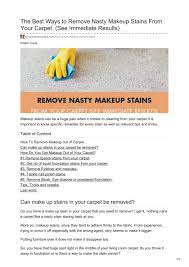 Check spelling or type a new query. The Best Ways To Remove Nasty Makeup Stains From Your Carpet Immediate Results By Beautyshortcutips Com Issuu