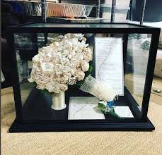 Glass Rectangle Display Case Floral Preservation Floral Preservation Wedding Bouquet Preservation Wedding Dress Display