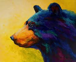 Looking On Ii Black Bear By Marion Rose Bear Paintings Bear Art Animal Art