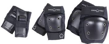 Pro Tec Street Junior Kids Skate Pads 3 Pack