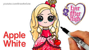 Erase the mistakes when you are finished. How To Draw Apple White Step By Step Chibi Ever After High Youtube