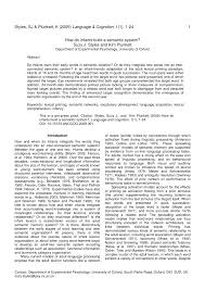 PDF) How Do Infants Build a Semantic System?