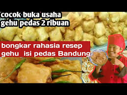 Mari simak resep dan cara membuat paru mercon pedas di bawah ini. Resep Tahu Isi Pedas Gehu Jelotet Bandung Resep Dari Pedagang Gorengannya Youtube