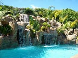 Postboda Pool Waterfall Backyard Pool Landscaping Pool Landscaping