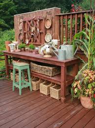 Planting Table My Boyfriend Built Me Beautiful One In The Barn Rustic Gardens Potting Bench Potting Tables