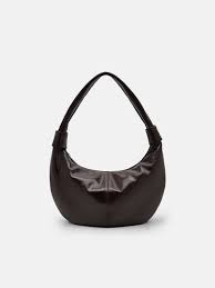 Túi đeo vai hình bán nguyệt Icon Leather nâu đậm - PEDRO VN