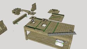 Table Et Gabarits Mft Scie Et Defonceuse Sous Table Festool Diy 3d Warehouse Workshop Organization Workbench Festool