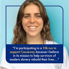 Anti-Slavery Services Coordinator, Sara Stone, has set a personal best with  her fundraising for the Sheffield 10k, and is already a fabulous 193%  funded! Sara's fundraising could enable Causeway to provide 43
