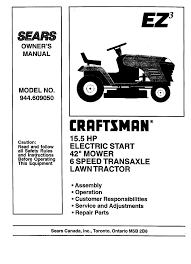 Browse our inventory of new and used craftsman riding lawn mowers for sale near you at tractorhouse.com. Craftsman Ez3 944 609050 Owner S Manual Pdf Download Manualslib