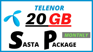 These packages are suitable for users who don't do browsing or downloading frequently. 20 Gb Sasta Telenor Internet Monthly Package Telenor Net Pkg 2020 Internet Packages Monthly Packages Months