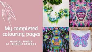 23 ideas for finished adult coloring pages. My Completed Colouring Pages Magical Jungle By Johanna Basford Youtube