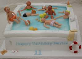 25 pool party cakes that make a splash! Pool Party Cakes Decoration Ideas Little Birthday Cakes