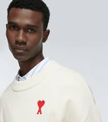 Ami Paris Logo cotton and wool sweater