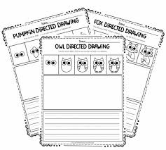 free printable fall directed drawing