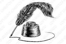 Writing Feather Quill Ink Pen And Inkwell Quill And Ink Feather Pen Tattoo Ink Pen Drawings