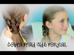 I've wanted to try out these hair tattoos since i first saw them on kylie jenner back in october! Cobra Braid Side Ponytail Cute Girls Hairstyles Youtube
