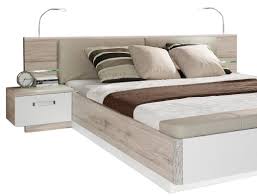 699,00 € 699,00 € kostenlose lieferung. Doppelbett Rubio 1 Sandeiche Weiss Hochglanz 180x200 Bett 2x Nako Led Expendio