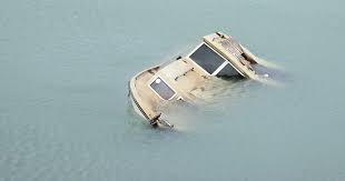 What should you do if the motor on your boat catches fire? Capsized Or Swamped Stay With The Boat Boating Safety
