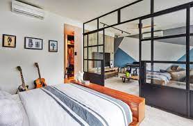 This may involve joining the kitchen and living room or the dining room and living room. Open Concept Bedroom With Living Room Modern Room Design Bedroom Design Modern Bedroom Design