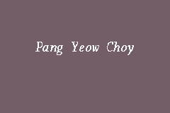It is anchored by k shanmugam. Pang Yeow Choy Lawyer In Jalan Kelang Lama