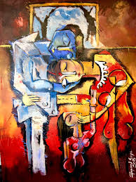 Happy Family By American Contemporary Artist Gopaal Seyn Art Canvasarts Paintings Inspiration Artoftheday Contemporaryart Art Painting Indian Artist