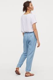 Pants With Belt Light Blue Ladies H M Us Light Blue Pants Trousers Lady