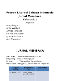Manual pendukung pelaksanaan gerakan literasi sekolah 59 jurnal membaca harian contoh format jurnal membaca harian jurnal membaca harian bisa dibuat secara sederhana atau rinci. Jurnal Membaca