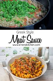 Greek Style Meat Pasta Sauce Recipe Pasta Dishes Pasta With Meat Sauce Main Dish Recipes