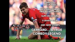 Complete overview of manchester united vs liverpool (fa cup) including video replays, lineups, stats and fan opinion. The Best Jokes On Steven Gerrard S Idiotic Red Card For Liverpool V Manchester United Youtube